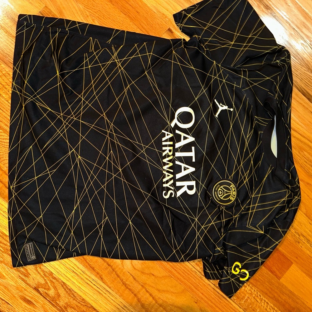 Black and Gold Soccer Jersey